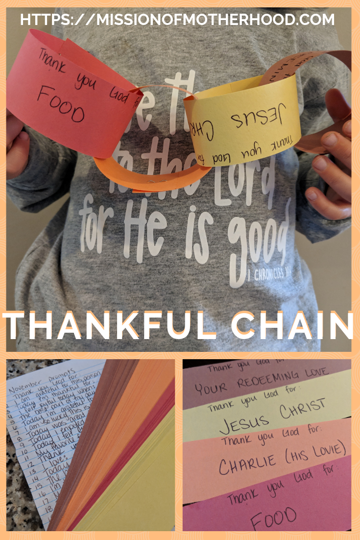 Thankful Chain - guest post Leighanna Lindsey